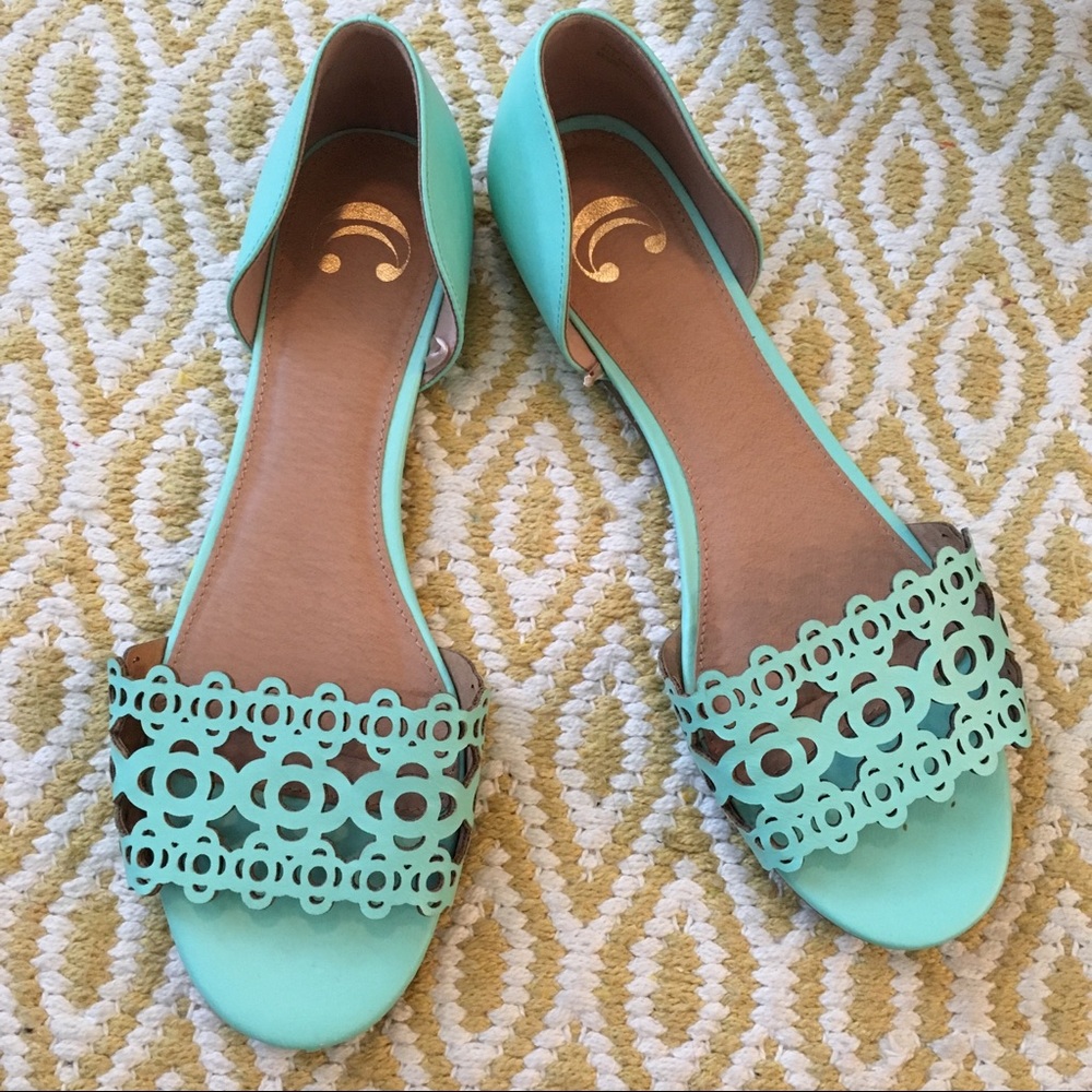 Mint green flats from Charming Charlie Size 10